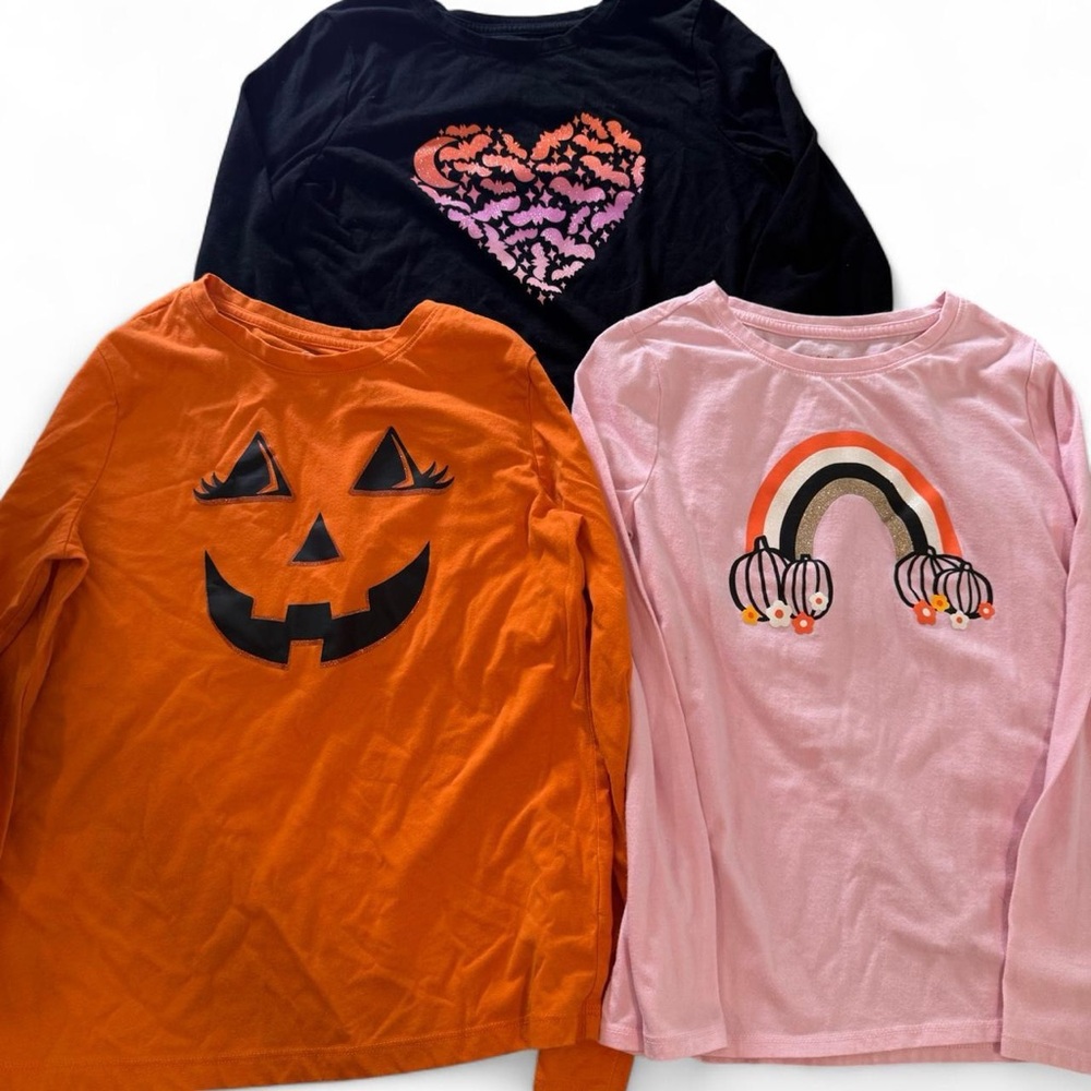 Girls Halloween Long Sleeve Shirt Bundle